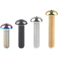 AliExpress NONE Xingxi Titanium Bolt M5/M6 x 8 10 12 16 15 18 20 25 30mm Bottle Cage Bracket Hexagonal Round Head Screw for Bicycle Parts