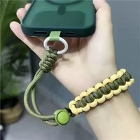 Handwoven Adjustable Universal Mobile Phone Wrist Strap Short Lanyard Outdoor Sports Convenient Safety Anti-Drop Rope