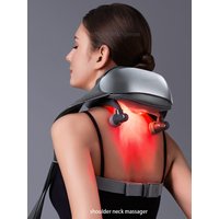 New Neck Shoulder Massager Deep Tissue Shiatsu Back Massagers with Heat for Pain Relief Kneading Beating Muscles Massage