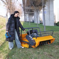Customized powered compact robot lawn mower with a cutting width of 800,1000mm, 1200mm.remotely controlled tracked lawn mower