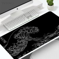 Mouse Pad Gamer Black And White Great Wave XL Mousepad XXL Mechanical Keyboard Pad Non-Slip Carpet Natural Rubber Mouse Mats