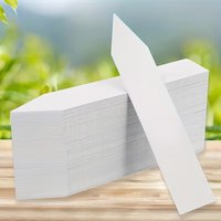 100pcs White Waterproof Plant Labels – 10x2cm, Durable, for Flower Pots & Outdoor Garden