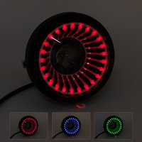 Motocyklowy uniwersalny reflektor LED 6,5 cala RGB, światła przeciwmgielne, światła mijania i drogowe, okrągła lampa przednia Moto Halo DRL do Harley Yamha Honda