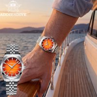 ADDIESDIVE Men's Watch AD2540 Sapphire Crystal 39mm Mechanical Automatic Watch BGW9 Super Luminous 20Bar Diver Sports Wristwatch
