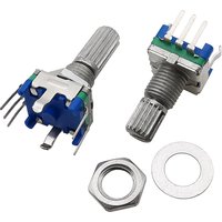 5Pcs EC11 Half / Plum Axis Rotary Encoder 5Pin Code Switch Digital Potentiometer Switch Handle Long 15mm 20mm