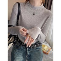 Women Knitted Slim Pullover Autumn Winter Turtleneck Sweater Women Fashion Stretch Tops Korean Long Sleeve Simple Base Layer Top
