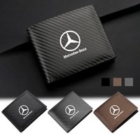 New Men Wallet Leather Business Bank Card Coin Purse Card Holder For Mercedes Benz AMG A C Class W201 W20 W210 W108 W204 Sticker