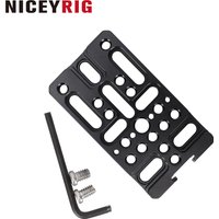 Niceyrig Mini Cheese Plate with Cold Shoe Mount and 1/4&3/8 Thread Holes