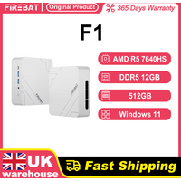 Firebat F1 Mini PC AMD Ryzen 5 7640HS DDR5 12GB RAM 512GB SSD Windows 11 WiFi6 USB4.0 Bluetooth 5.2 6 Cores 12 Threads