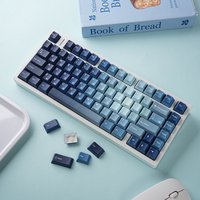 Korean Keycap French Azerty Russian Spanish 130Key Cherry PBT MX Mechanical Keyboard Japanese KR/JP/FR Blue Hangul Keycap