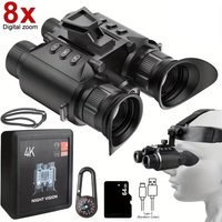 4K Binoculars with Protective Goggles and 8x Digital Zoom Night Vision Device Can Be Used for Outdoor Camping 1.44 Inch dual