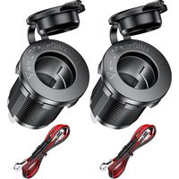 12V cigarette lighter socket waterproof socket replacement DIY kit is applicable to automobiles ships marine motorcycles