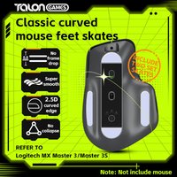 2 ensembles de pieds de souris TALONGAMES gris clair, patins de souris à bord incurvé personnalisés pour Logitech MX Master 3 / 3S, remplacement des pieds de souris