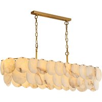 LED Art Deco Natural Marble Disc Series Chandelier Lighting Lustre Suspension Luminaire Lampen For Dinning Room Kitchen Island