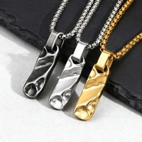 Small Dogtag Pendant Necklaces for Men Boys,Vintage Stainless Steel Hammered Texture Military Dog Tag Collar Gift