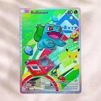 DIY Pokemon Bulbasaur 037 Single Holographic Texture Cards English Version Perfect Condition Classic Anime Collectible TCG