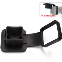 Universal Black Rubber 2 Inch Trailer Hitch Cover Tube Cover Plug Cap Dust Protecter For SUV Van Truck