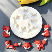Fox Silicone Cake Baking Mold Sugarcraft Chocolate Cupcake Resin Tools Fondant Cake Decorating Tools