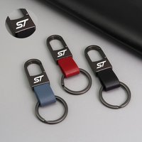 For Ford ST Focus Mondeo Fiesta Kuga MK2 MK3 All Years ST Series High Quality Cars Accessories Leather Keychain