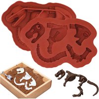 Dinosaur Chocolate Silicone Mold Dino Bones Fossil Skeleton Kids Funny Mould DIY Baking Tool For Candy Gummy Halloween Christmas