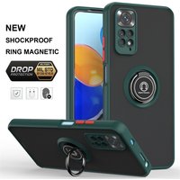 Matte Clear Hard PC Armor Case For Xiaomi Redmi Note 8 9 10 11 12 13 14 4G 5G Pro Magnetic Ring Stand Cover Redmi 9 10 12 13