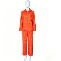 TYV55Movie Coraline Cosplay Pajamas Costume Orange Polka Dot Button-Up Loungewear Nice Stitching Set For Halloween Performance R