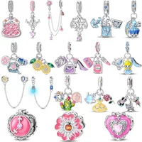 Dress Perfume Camera Bag Sunflower Safety Original Charms Silver Plated Beads Fit Bracelets Bag Keychain Charms Diy Women Gift