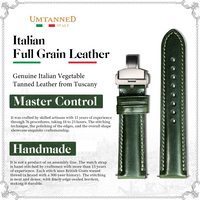 Umtanned Luxury Italian Full Grain Leather Watch Strap Quick Release 19mm 20mm 21mm 22mm 24mm Accessories Watch Band