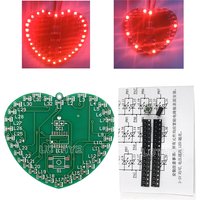 DIY Electronic Kit 32 LED Heart-shaped SMD Light-emitting Diode Microcontroller Flashing Light Kit Fun Electronic DIY Production