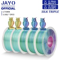JAYO PLA Regenbogen 3D Filament Seide PLA plus Regenbogen 3D Drucker Filament Für FDM 3D Drucker Seide PLA + Dual/Dreifache Farbe 5 teile/satz