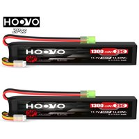 HOOVO 1300mah 11.1v Lipo Battery 3s 25c Rechargeable Battery With Mini Tamiya Connector For Racing Cars, Helicopters Airplanes