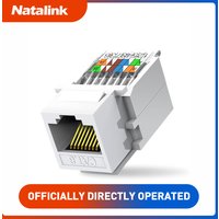 Natalink Cat6 RJ45 Toolless Keystone Ethernet Module Female Jack Network Punch Down Connector (Not compatible with Patch Panel)