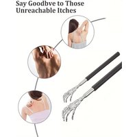 1pcs Compact Telescopic Back MassagerPortable Extendable Back Scratcher Stainless Steel Telescoping Back Scratcher for Both