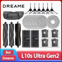 Akcesoria do robota sprzątającego Dreame L10s Ultra Gen2 / L30s Ultra: szczotka główna, szczotki boczne, mop, filtr HEPA, worek na kurz, części zamienne