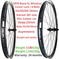AliExpress RCRW 29er MTB SL XC Boost Wheelset 32/34/36mm Wide Carbon Rim 23mm Deep 28Hole Boost 6 Bolt/Center Lock Hub Shima HG XD Microspline