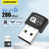 KEBIDUMEI 300Mbps Wireless USB Wifi Adapter 2.4GHz Mini USB WiFi6 Dongle Network Card Driver Free 150M Receiver For PC Laptop