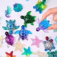 Cute Little Sea Turtle Silicone Mold DIY 3D Tortoise Starfish Seahorse Shell Jewelry Crystal UV Epoxy Resin Mould Plaster Craft