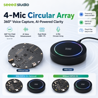 ReSpeaker XMOS XVF3800 AI z obsługą 4-mikrofonowego układu ESP32S3, mikrofon AEC do sal konferencyjnych, zasięg 5m, 360 stopni ° Odbiór głosu na dużą odległość Wi-Fi Bluetooth