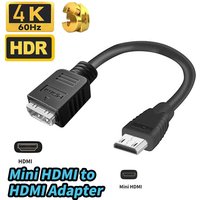 4K Mini HDMI to HDMI 2.0 Cable Adapter 4K 60Hz HDMI to Mini HDMI Adapter Converter Cable Mini HDMI to HDMI female Adapter Kable