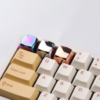 ESC Princess Squares Diamond Metal Keycaps Colored Silver Gold Personalized Zinc Alloy Keycap For MX Switch Mechanical Keyboard