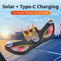 Solar Powered Devil Eyes Car LED Decor Light, Wireless Auto Window Atmosphere Lamp, Waterproof Window Evil Eye Warning Light