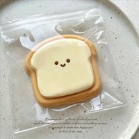 Cute Expression Toast Squishy Squeeze Slow Rebound Stress Relief Fidget Toy Simulation Bread Dessert Pinching Toy Birthday Gifts