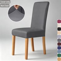 1/4/6Pcs Solid Color Dining Chair Cover Elastic Universal Chair Cover Polyester Chairs Protector Cover for Living Room Wedding