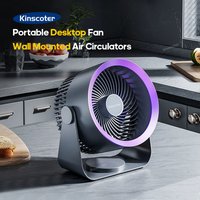 KINSCOTER Ventilateur électrique multifonctionnel Circulateur sans fil Portable Ventilateur silencieux de bureau Ventilateur mural de plafond Rafraîchisseur d'air