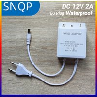 Waterproof DC12V/2A EU Power Adapter For Surveillance CCTV Security Cameras Camera DVR NVR Input AC100V-240V 5.5mm*2.1mm
