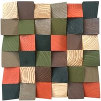 Modern 3D Background Wall Decoration Solid Wood Mosaic Tile Colorful Acoustic Diffuser Panel Home Office Hotel Wall Decor