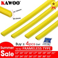 2pcs Car Wiper Blades Silica Gel Silicon Refill Strips For Frameless Wiper 6mm 12"14"15“16"17"18"19"20"21"22"24"25"26"28"30"32"