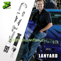 Car Lanyard Neck Strap Key Cell Phone Work ID Card Hang Ropes JDM Style Creative For Paul Walker Fans Auto Keychain Accessories