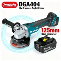 Makita DGA404 Akku-Winkelschleifer 18V Bürstenlos 125mm Schleifwerkzeug für Stahlbearbeitung, Metallschneiden, Rostentfernung, Oberflächenbehandlung und Werkstattanwendungen