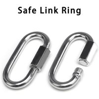 2-5pcs Heavy Duty Quick Link Loop Lock Buckle Stainless Steel Safety Hook Waterproof Pet Key Chain For Outdoor Travel Equipment
